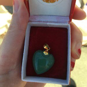 **Real Jade Heart Pendant**